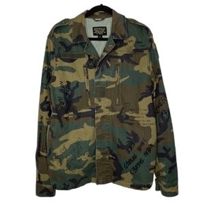 Alpha Industries Green Camouflage Military Jacket